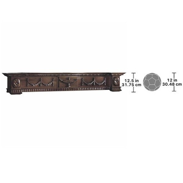 Decorative Mantel Pediment Wall Bracket Wood Hanging Neoclassic Style